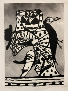 Pigment stick Drawing on Fabriano paper 84x60cm